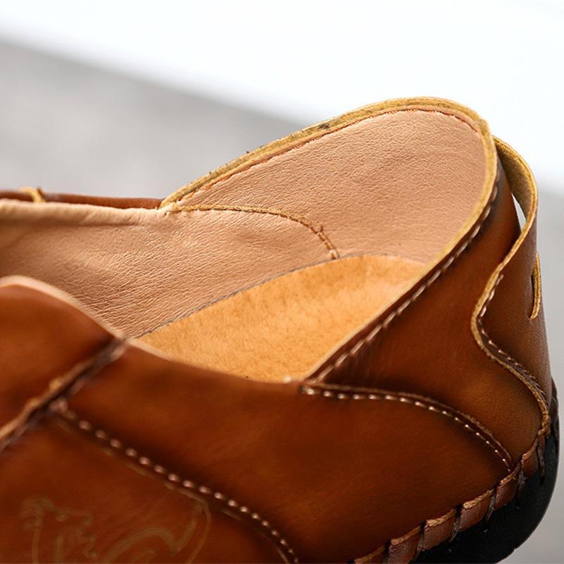 Men's Explosions Breathable Wear Spring And Summer England Outdoor Hand-Stitched Leather Shoes