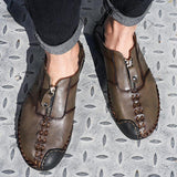 Men's Explosions Breathable Wear Spring And Summer England Outdoor Hand-Stitched Leather Shoes