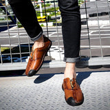 Men's Explosions Breathable Wear Spring And Summer England Outdoor Hand-Stitched Leather Shoes