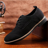 Men's shoes leather shoes PU suede shoes large size casual shoes leather shoes