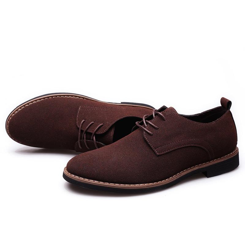 Men's shoes leather shoes PU suede shoes large size casual shoes leather shoes