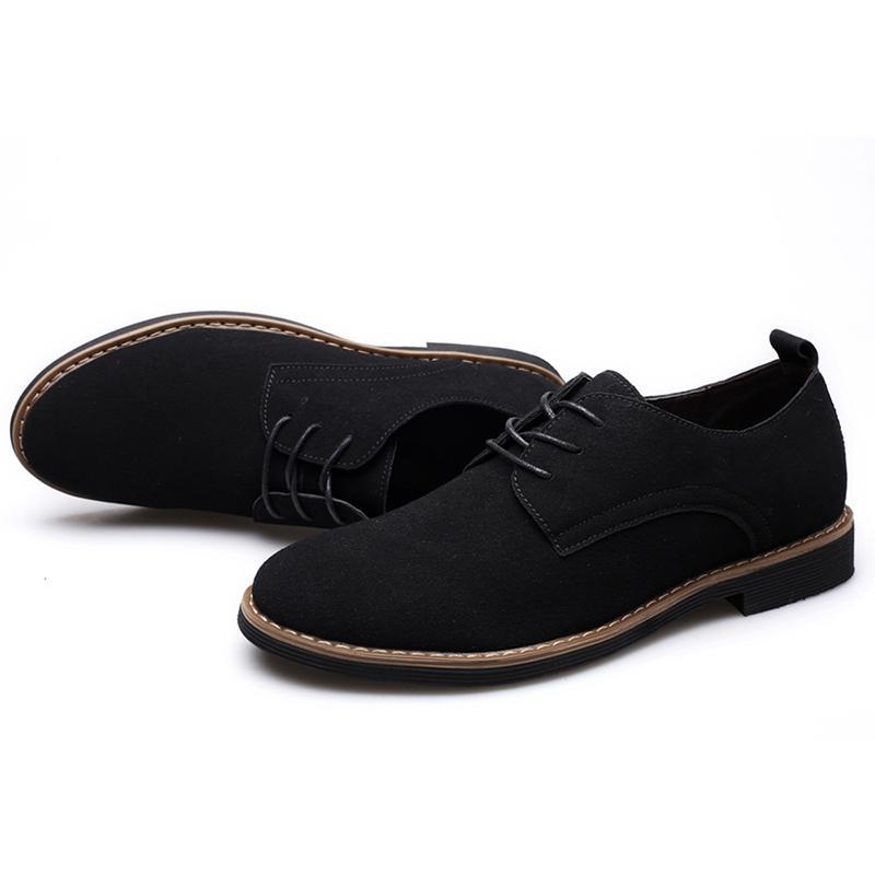 Men's shoes leather shoes PU suede shoes large size casual shoes leather shoes