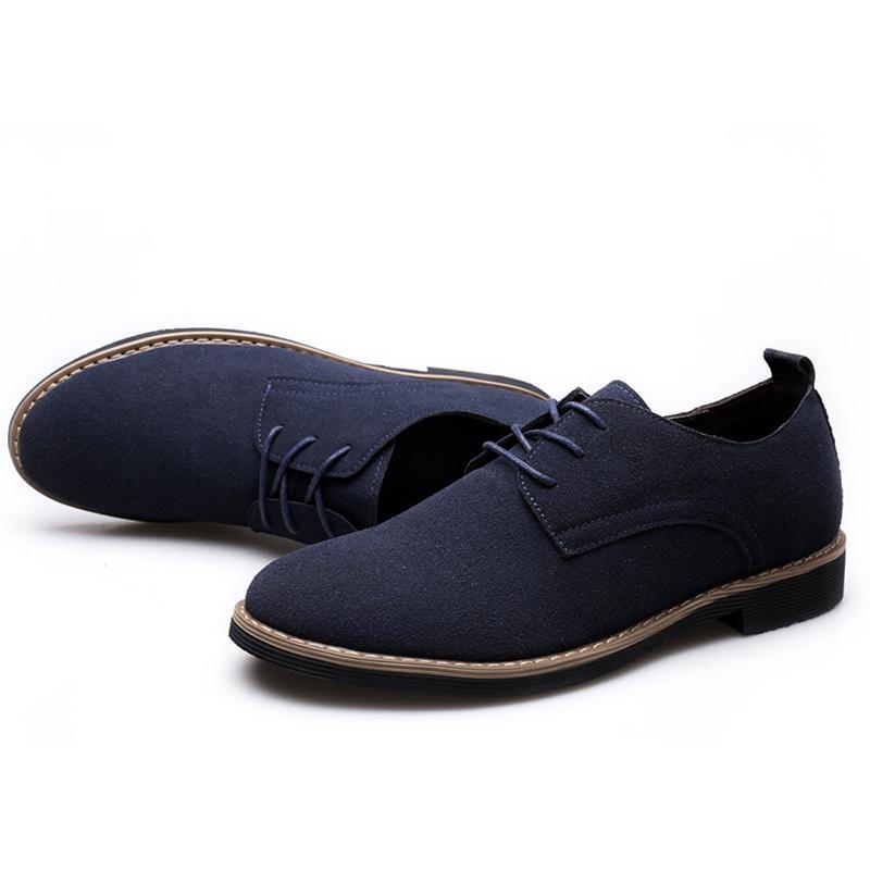 Men's shoes leather shoes PU suede shoes large size casual shoes leather shoes