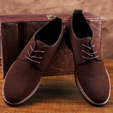 Men's shoes leather shoes PU suede shoes large size casual shoes leather shoes