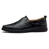 Men's Solid Color Business Cowskin Casual Driving Shoes