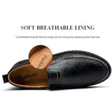 Men's Solid Color Business Cowskin Casual Driving Shoes