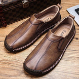 Men's Casual Shoes Hand Stitching Fashion Slip-on