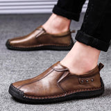 Men's Casual Shoes Hand Stitching Fashion Slip-on