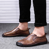 Men's Casual Shoes Hand Stitching Fashion Slip-on