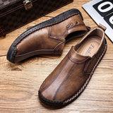 Men's Casual Shoes Hand Stitching Fashion Slip-on