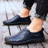 Men's Casual Shoes Hand Stitching Fashion Slip-on