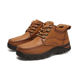 Men's New Toe Layer Leather Non-Slip Wear-Resistant Youth Hiking Shoes