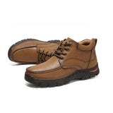 Men's New Toe Layer Leather Non-Slip Wear-Resistant Youth Hiking Shoes