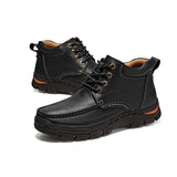 Men's New Toe Layer Leather Non-Slip Wear-Resistant Youth Hiking Shoes