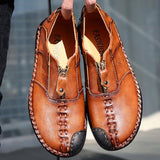 Men's Explosions Breathable Wear Spring And Summer England Outdoor Hand-Stitched Leather Shoes
