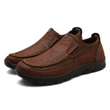 Men's Leather Round-Toe breathable non-slip Casual shoes