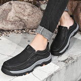 Mostelo®— Mens Slip On Leather Casual Walking Shoes