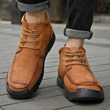 Mostelo® -Winter men's casual leather shoes with leather soft soles and high top leather shoes