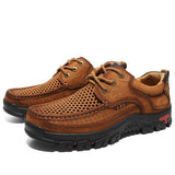 Mostelo With Laces -Men's Breathable Mesh Hiking leather Shoes With Supportive Soles