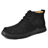 Mostelo® -Winter men's casual leather shoes with leather soft soles and high top leather shoes