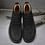 Mostelo® -Winter men's casual leather shoes with leather soft soles and high top leather shoes