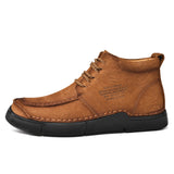 Mostelo® -Winter men's casual leather shoes with leather soft soles and high top leather shoes