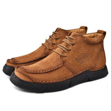 Mostelo® -Winter men's casual leather shoes with leather soft soles and high top leather shoes