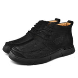 Mostelo® -Winter men's casual leather shoes with leather soft soles and high top leather shoes